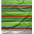 thumbnail image 1 of Soimoi Cotton Duck Fabric Horizontal Stripe Printed Fabric 1 Yard 56 Inch Wide, 1 of 1