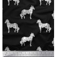 thumbnail image 1 of Soimoi Cotton Duck Fabric Horse Block Print Fabric by Yard 42 Inch Wide, 1 of 1
