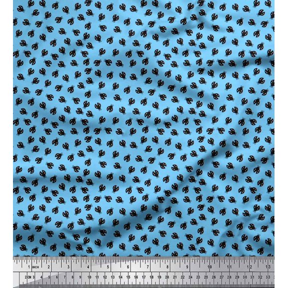 Soimoi Cotton Duck Fabric Insect Shirting Printed Fabric 1 Yard 42 Inch Wide