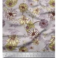 thumbnail image 1 of Soimoi Cotton Duck Fabric Leaves & Aster Floral Printed Fabric 1 Yard 42 Inch Wide, 1 of 1