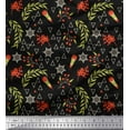 thumbnail image 1 of Soimoi Cotton Duck Fabric Leaves,Berries & Triangle Geometric Print Fabric by Yard 42 Inch Wide, 1 of 1