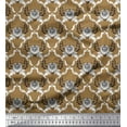thumbnail image 1 of Soimoi Cotton Duck Fabric Leaves & Floral Artistic Print Fabric by The Yard 42 Inch Wide, 1 of 3
