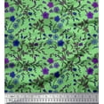 thumbnail image 1 of Soimoi Cotton Duck Fabric Leaves & Floral Artistic Print Fabric by The Yard 42 Inch Wide, 1 of 3