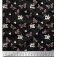thumbnail image 1 of Soimoi Cotton Duck Fabric Leaves,Floral & Butterfly Print Fabric by Yard 42 Inch Wide, 1 of 3