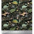 thumbnail image 1 of Soimoi Cotton Duck Fabric Leaves,Floral & Dinosaur Jungle Printed Craft Fabric by The Yard 42 Inch Wide, 1 of 1