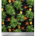 thumbnail image 1 of Soimoi Cotton Duck Fabric Leaves,Floral & Pineapple Fruits Print Sewing Fabric Yard 42 Inch Wide, 1 of 1