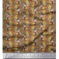 thumbnail image 1 of Soimoi Cotton Duck Fabric Leaves,Floral & Squirrel Animal Printed Craft Fabric by The Yard 42 Inch Wide, 1 of 1