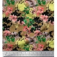 thumbnail image 1 of Soimoi Cotton Duck Fabric Leaves & Floral Texture Print Fabric by The Yard 42 Inch Wide, 1 of 1