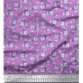 thumbnail image 1 of Soimoi Cotton Duck Fabric Leaves & Magnolia Floral Print Fabric by the Yard 56 Inch Wide, 1 of 1
