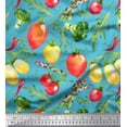 thumbnail image 1 of Soimoi Cotton Duck Fabric Leaves & Mix Vegetable Print Fabric by Yard 42 Inch Wide, 1 of 1