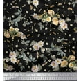thumbnail image 1 of Soimoi Cotton Duck Fabric Leaves,Moth & Magnolia Floral Print Fabric by the Yard 42 Inch Wide, 1 of 1