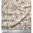 thumbnail image 1 of Soimoi Cotton Duck Fabric Leaves & Paisley Block Print Fabric by The Yard 56 Inch Wide, 1 of 3