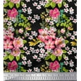 thumbnail image 1 of Soimoi Cotton Duck Fabric Leaves & Peony Floral Fabric Prints By Yard 42 Inch Wide, 1 of 3