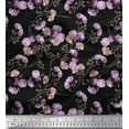 thumbnail image 1 of Soimoi Cotton Duck Fabric Leaves & Peony Floral Print Sewing Fabric Yard 56 Inch Wide, 1 of 3