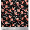 thumbnail image 1 of Soimoi Cotton Duck Fabric Leaves & Plumeria Floral Print Fabric by The Yard 42 Inch Wide, 1 of 3
