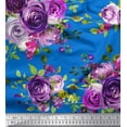thumbnail image 1 of Soimoi Cotton Duck Fabric Leaves & Rose Flower Printed Craft Fabric by the Yard 42 Inch Wide, 1 of 1
