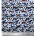 thumbnail image 1 of Soimoi Cotton Duck Fabric Leaves & Running Horse Animal Print Fabric by The Yard 56 Inch Wide, 1 of 1