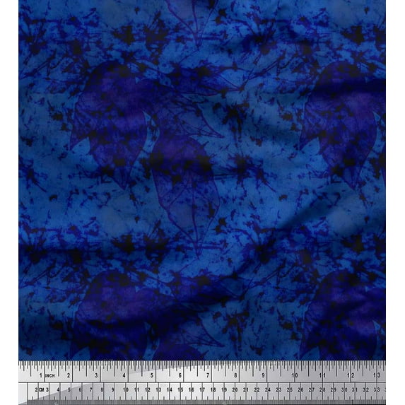 Soimoi Cotton Duck Fabric Leaves & Texture Print Fabric by the Yard 42 Inch Wide