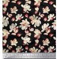 thumbnail image 1 of Soimoi Cotton Duck Fabric Magnolia Floral Print Sewing Fabric Yard 42 Inch Wide, 1 of 1