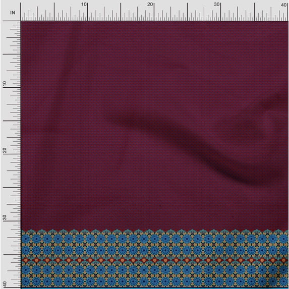 Soimoi Cotton Duck Fabric Mandala & Shield Symbol Panel Printed Fabric 1 Yard 56 Inch Wide