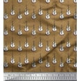 thumbnail image 1 of Soimoi Cotton Duck Fabric Notes & Guitar Musical Instrument Decor Fabric Printed Yard 42 Inch Wide, 1 of 3
