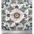 thumbnail image 1 of Soimoi Cotton Duck Fabric Paisley & Floral Mandala Printed Craft Fabric by The Yard 42 Inch Wide, 1 of 1