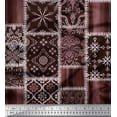 thumbnail image 1 of Soimoi Cotton Duck Fabric Paisley,Mandala & Quatrefoil Patchwork Print Fabric by Yard 42 Inch Wide, 1 of 1