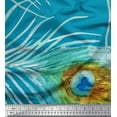 thumbnail image 1 of Soimoi Cotton Duck Fabric Peacock Feather Decor Fabric Printed Yard 42 Inch Wide, 1 of 3