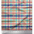 thumbnail image 1 of Soimoi Cotton Duck Fabric Plaid Check Print Fabric by The Yard 42 Inch Wide, 1 of 3