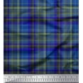 thumbnail image 1 of Soimoi Cotton Duck Fabric Plaid Check Printed Fabric 1 Yard 42 Inch Wide, 1 of 3