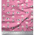 thumbnail image 1 of Soimoi Cotton Duck Fabric Raindrops,Umbrella & Panda Kids Printed Fabric 1 Yard 42 Inch Wide, 1 of 1