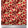 thumbnail image 1 of Soimoi Cotton Duck Fabric Raspberry,Strawberry & Cherry Fruits Print Fabric by The Yard 56 Inch Wide, 1 of 3