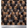 thumbnail image 1 of Soimoi Cotton Duck Fabric Reindeer Animal Print Fabric by The Yard 42 Inch Wide, 1 of 3