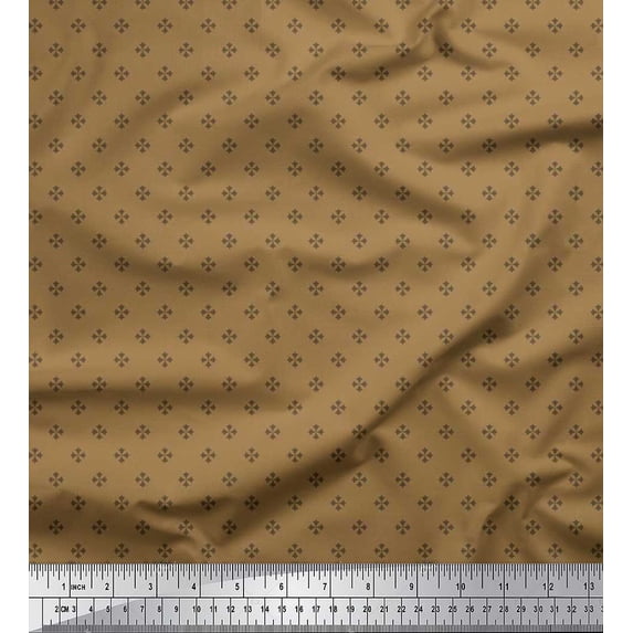 Soimoi Cotton Duck Fabric Small Motif Shirting Print Fabric by Yard 42 Inch Wide