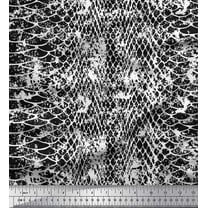 Soimoi Cotton Duck Fabric Snake Animal Skin Fabric Prints by Yard 42 Inch Wide