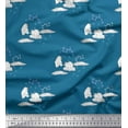 thumbnail image 1 of Soimoi Cotton Duck Fabric Snowflake,Star & Polar Bear Kids Print Fabric by The Yard 56 Inch Wide, 1 of 1