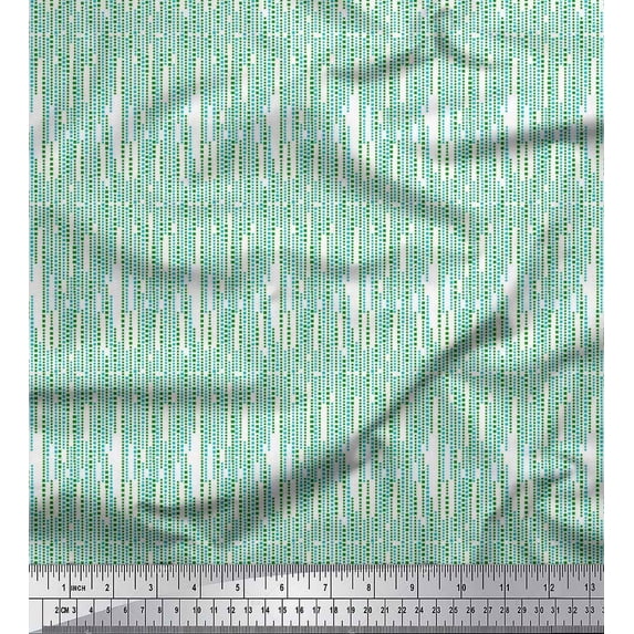 Soimoi Cotton Duck Fabric Square Shirting Decor Fabric Printed Yard 56 Inch Wide