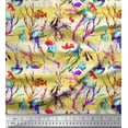 thumbnail image 1 of Soimoi Cotton Duck Fabric Stripe,Coral & Jellyfish Ocean Printed Fabric 1 Yard 56 Inch Wide, 1 of 1