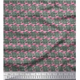 thumbnail image 1 of Soimoi Cotton Duck Fabric Stripe & Flamingo Bird Decor Fabric Printed Yard 42 Inch Wide, 1 of 1