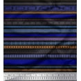 thumbnail image 1 of Soimoi Cotton Duck Fabric Stripe & Greek Key Geometric Printed Fabric 1 Yard 42 Inch Wide, 1 of 1