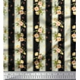 thumbnail image 1 of Soimoi Cotton Duck Fabric Stripe,Leaves & Rose Floral Print Sewing Fabric Yard 42 Inch Wide, 1 of 3