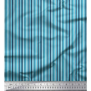 Soimoi Cotton Duck Fabric Stripe Shirting Print Sewing Fabric Yard 42 Inch Wide