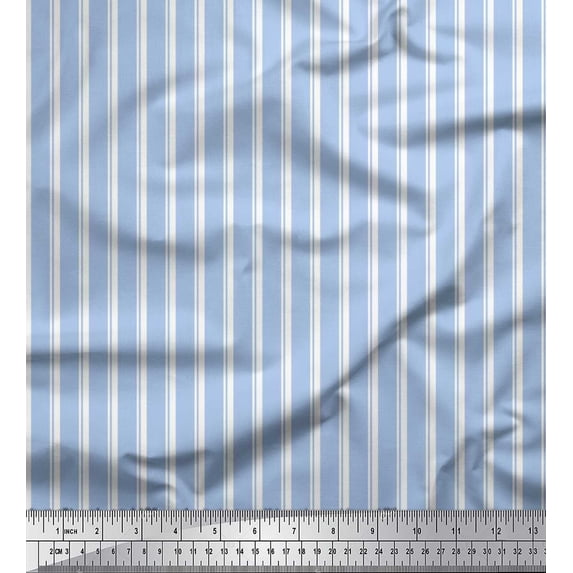 Soimoi Cotton Duck Fabric Striped Stripe Fabric Prints by Yard 56 Inch Wide