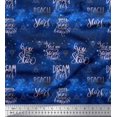 thumbnail image 1 of Soimoi Cotton Duck Fabric Text & Sacred Geometry Galaxy Printed Craft Fabric by the Yard 42 Inch Wide, 1 of 1