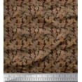 thumbnail image 1 of Soimoi Cotton Duck Fabric Texture,Autumn & Oak Leaves Printed Fabric 1 Yard 42 Inch Wide, 1 of 1