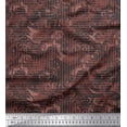 thumbnail image 1 of Soimoi Cotton Duck Fabric Texture & Greek Key Geometric Decor Fabric Printed Yard 56 Inch Wide, 1 of 1