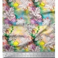 thumbnail image 1 of Soimoi Cotton Duck Fabric Texture & Maple Leaves Printed Fabric 1 Yard 42 Inch Wide, 1 of 1
