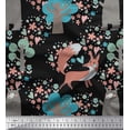 thumbnail image 1 of Soimoi Cotton Duck Fabric Tree,Fox & Bear Kids Fabric Prints by Yard 42 Inch Wide, 1 of 1