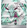 thumbnail image 1 of Soimoi Cotton Duck Fabric Triangle & Animal Face Print Fabric by the Yard 42 Inch Wide, 1 of 1