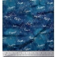 thumbnail image 1 of Soimoi Cotton Duck Fabric Triangle & Planets Name Galaxy Print Sewing Fabric Yard 42 Inch Wide, 1 of 1